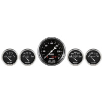Mätarkit 5st 87mm & 52mm GPS-styrd OLD TYME BLACK